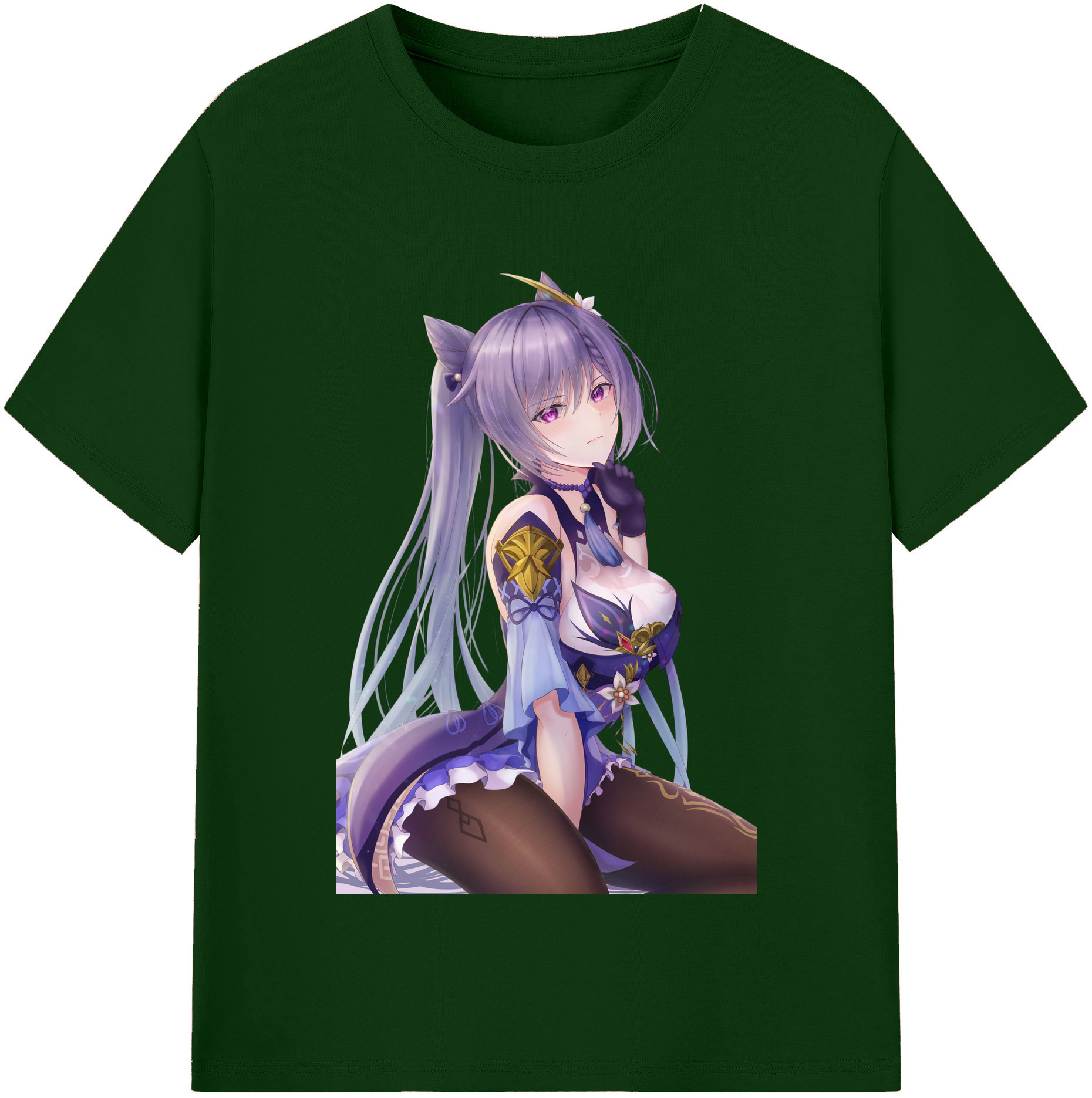 げんし神 刻晴 こくせい genshin Kokusei 綿100％半袖Tシャツ（フロントプリント）